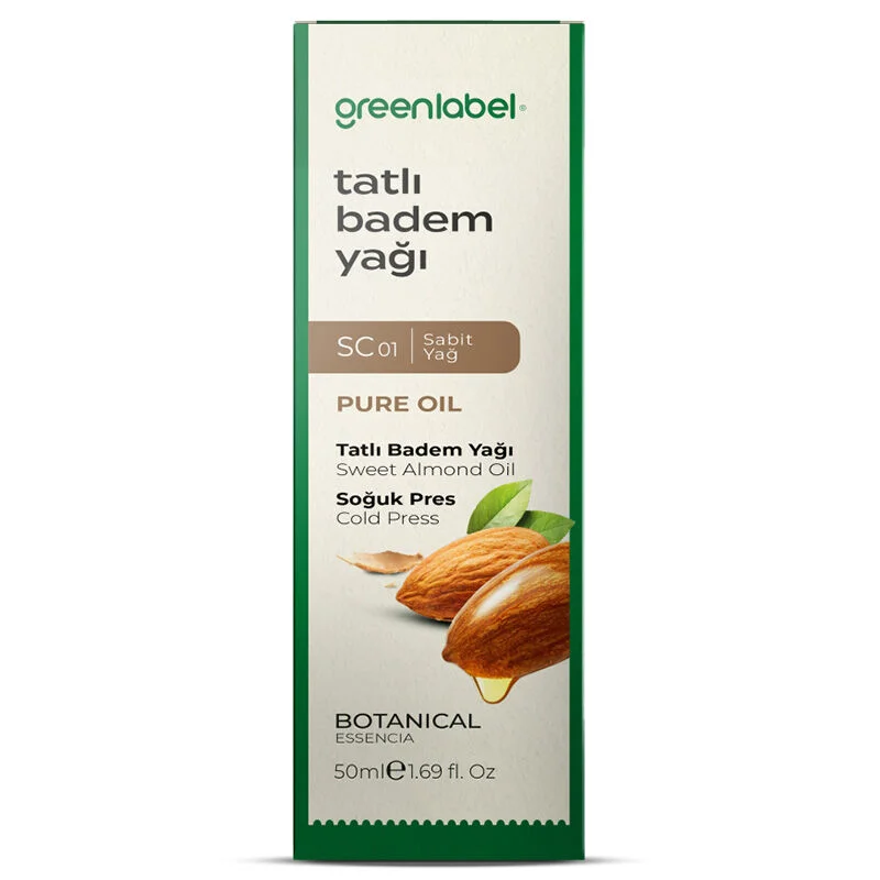 Greenlabel 50ml Sweet Almond Oil - Pure Hydrating Moisturizer