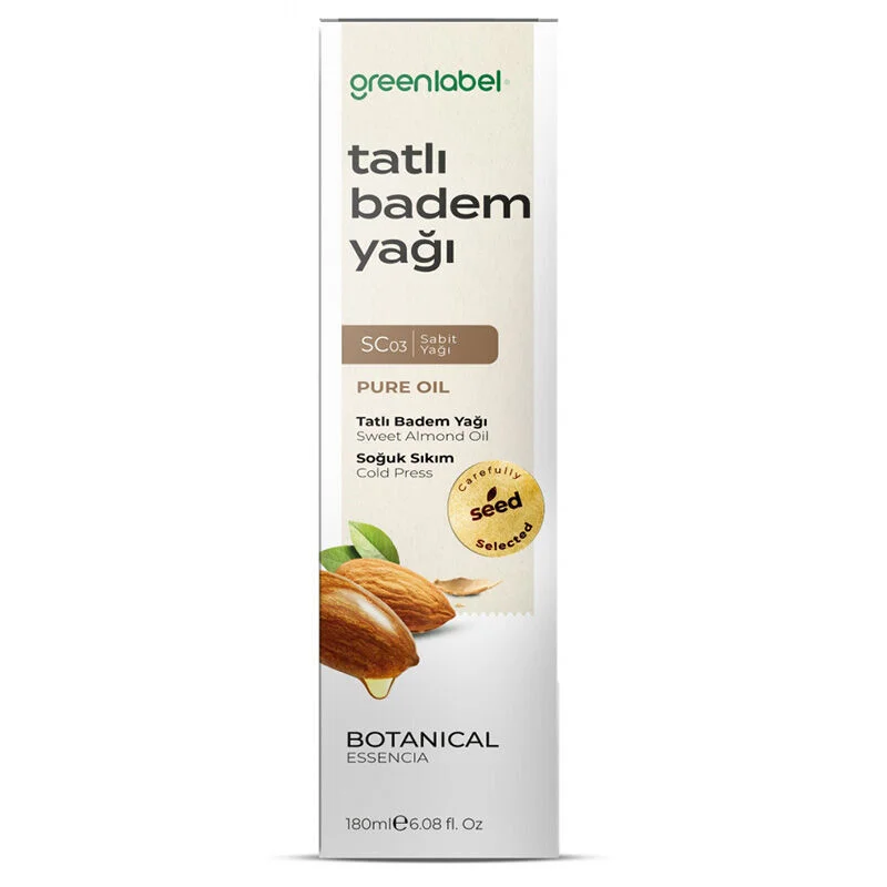 Greenlabel 180ml Sweet Almond Oil - Nourishing & Hydrating