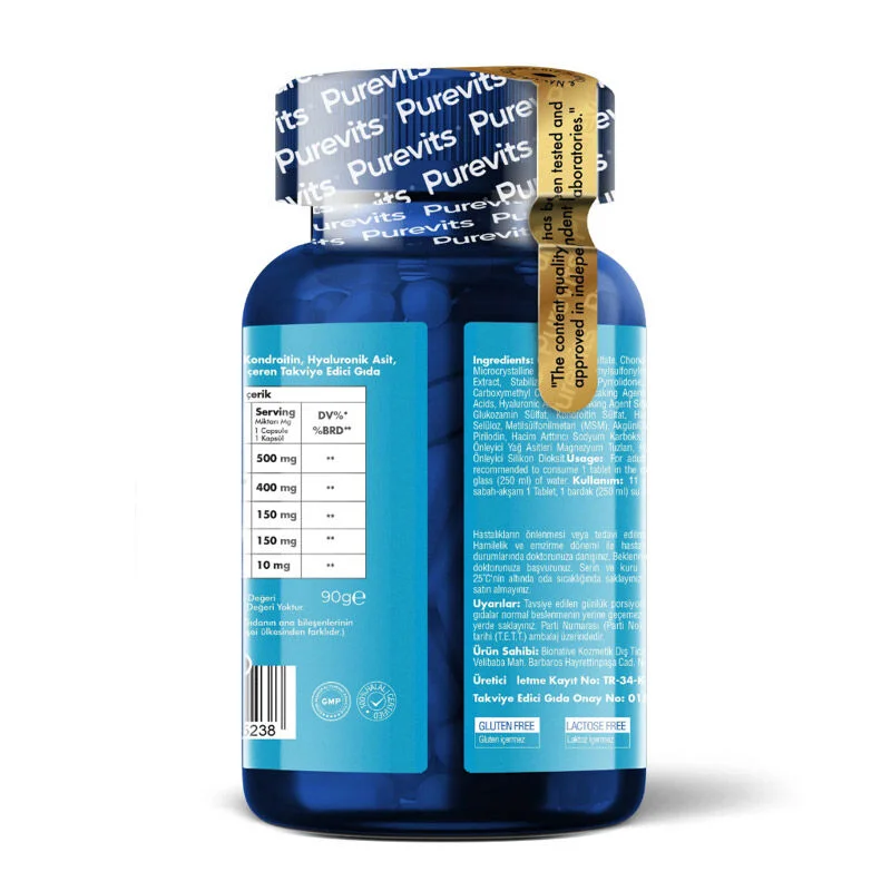 Purevits Glucosamine Chondroitin Msm Food Supplement 60 tablets
