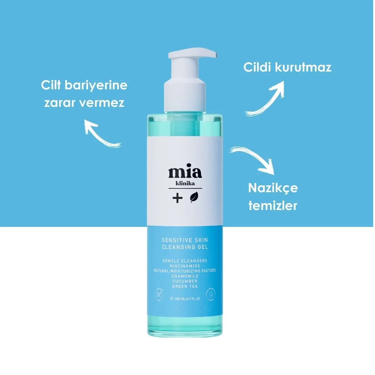 Mia Klinika Gentle Facial Cleansing Gel for Sensitive Skin 200ml