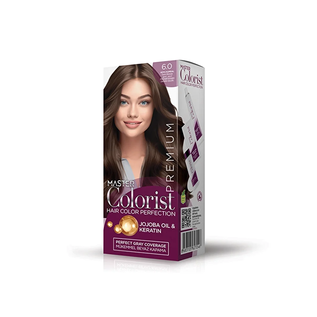 Master Colorist صبغة شعر كريمية فاخرة من ماستر كولوريست، لون أشقر غامق 6.0