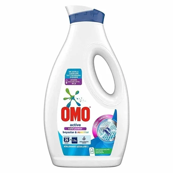 Omo Liquid Active Cold Power Detergent for Whites and Colours 1690 ml