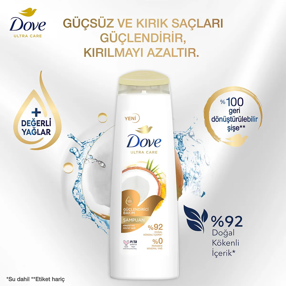Dove Kokosöl Stärkendes Shampoo 400ml