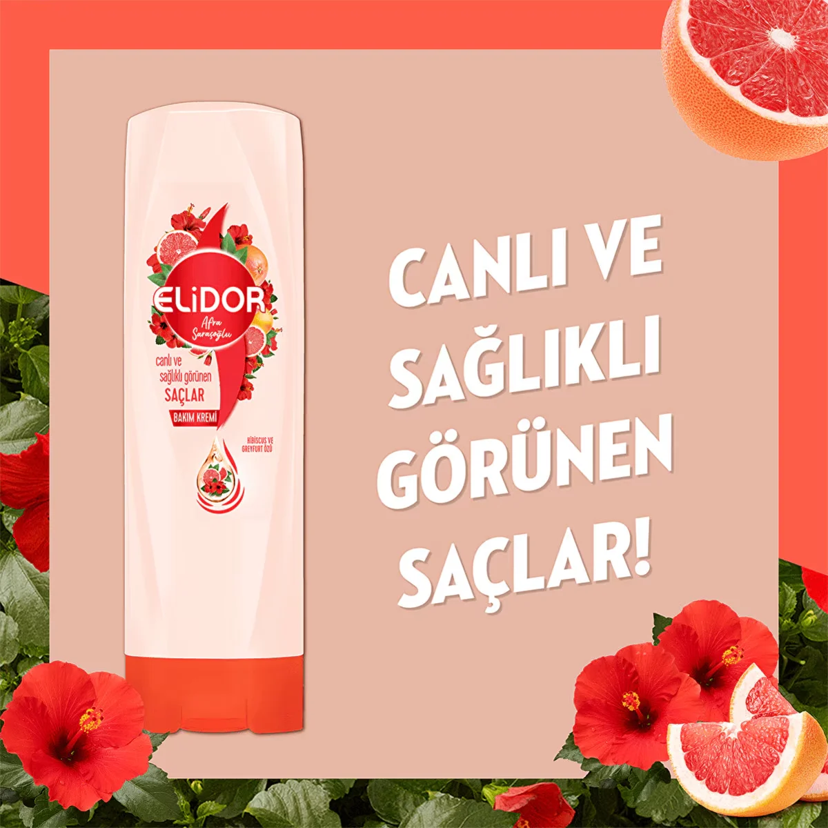 Elidor Argan Oil &amp; Hibiscus Hair Conditioner 350ml - Nourishing Care