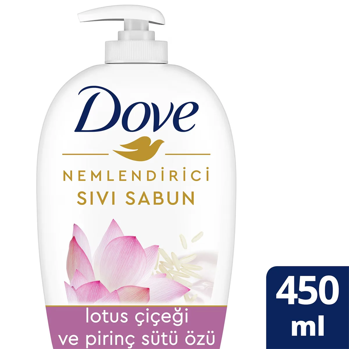 Dove Feuchtigkeitsspendende Flüssigseife mit Lotus- und Reismilch 450ml