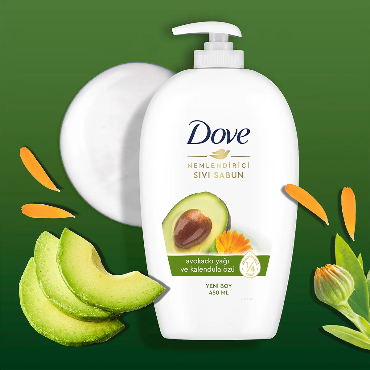 Dove Avocado Oil &amp; Calendula Extract Liquid Soap 450 ml
