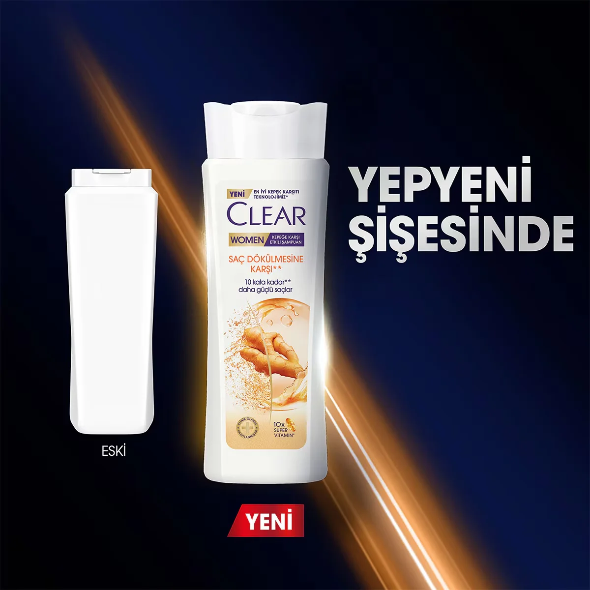 Clear Women Anti-Schuppen Shampoo gegen Haarausfall, 350ml