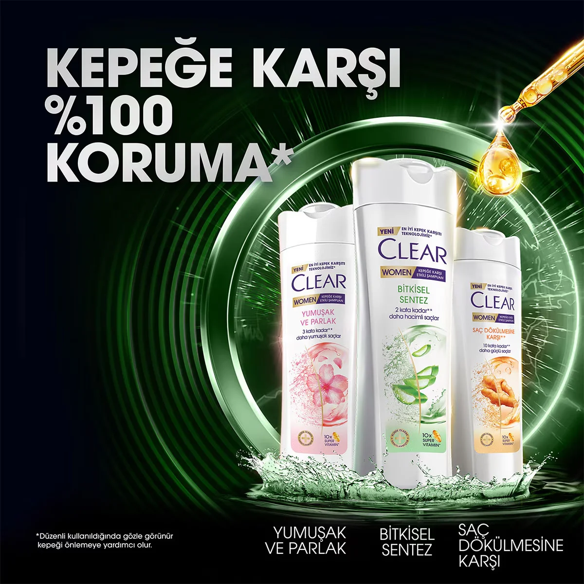 Clear Frauen Kräuter Synthesis Anti-Schuppen Shampoo 350ml