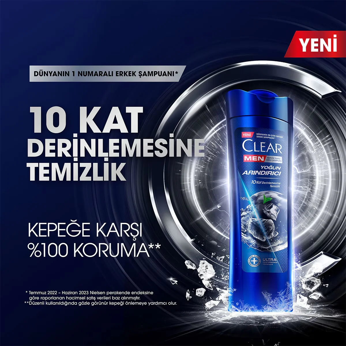 Clear Men Shampoo Intensive Purifying Charcoal Anti-Dandruff 350 ml
