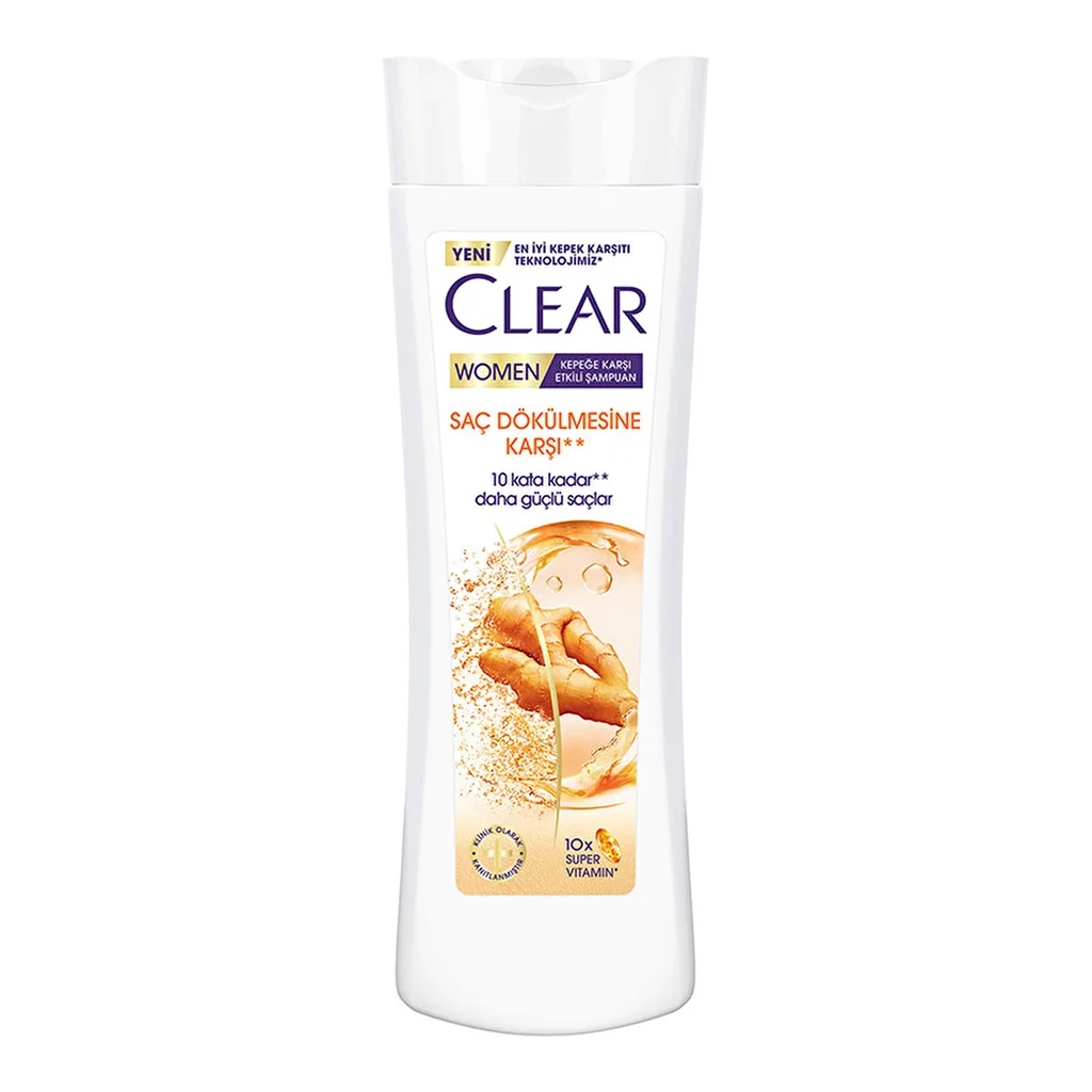 Clear Women Anti-dandruff Effective Shampoo Against Hair Loss Ginger Extract 350 ml
