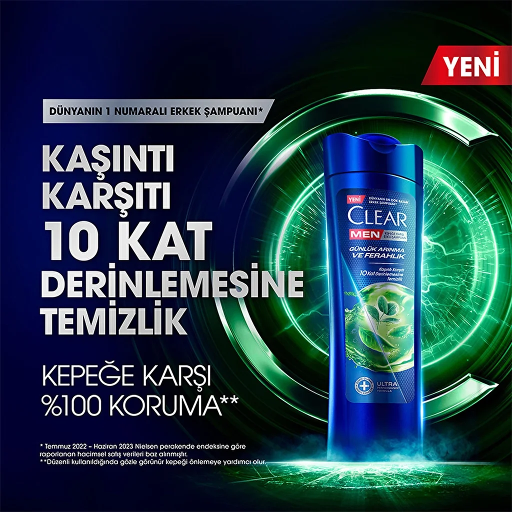 Clear Men Anti-Schuppen Shampoo mit Zedernholz &amp; Eukalyptus 350ml