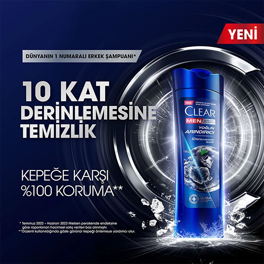 Clear Men Aktivkohle Anti-Schuppen Shampoo 350ml