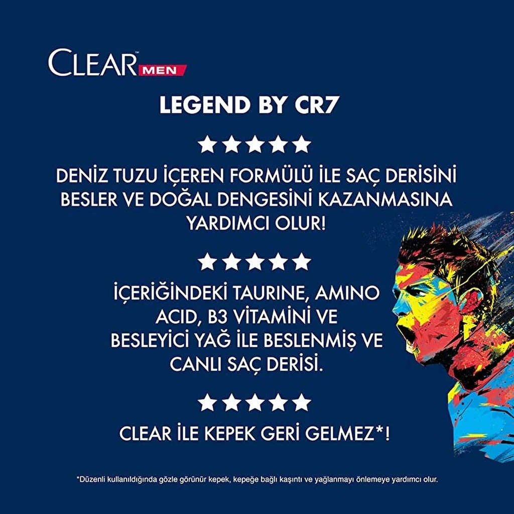 Clear شامبو كلير مين المضاد للقشرة ليجند من سي آر 7 كريستيانو رونالدو 350 مل