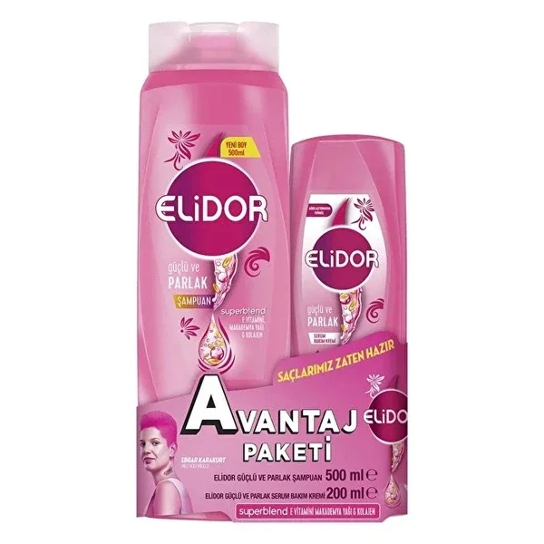 Elidor Superblend Shampoo 400 ml + Conditioner 200 ml Strong and Shiny 400 ml + 200 ml
