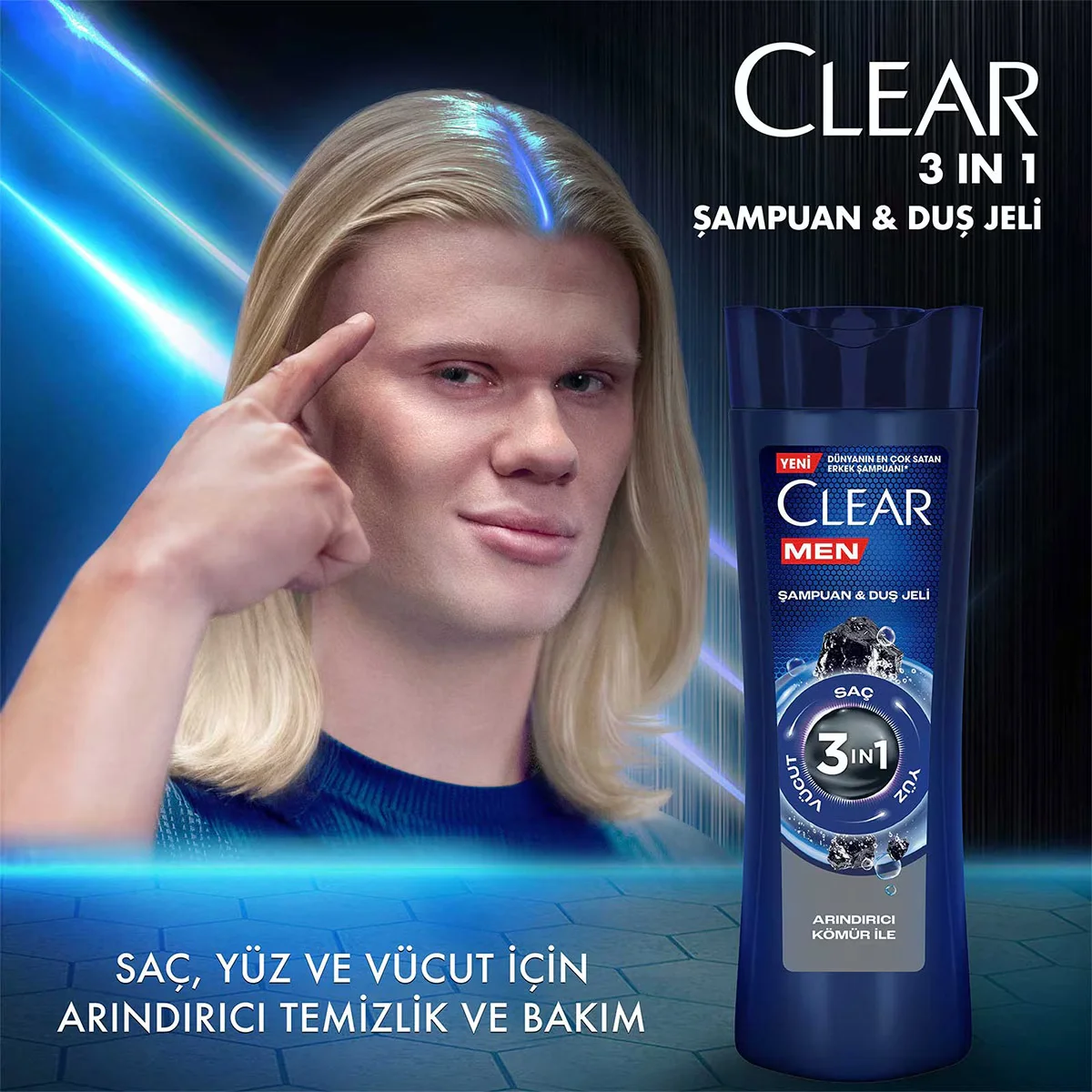 Clear Men 3-in-1 Aktivkohle Shampoo &amp; Duschgel 350ml