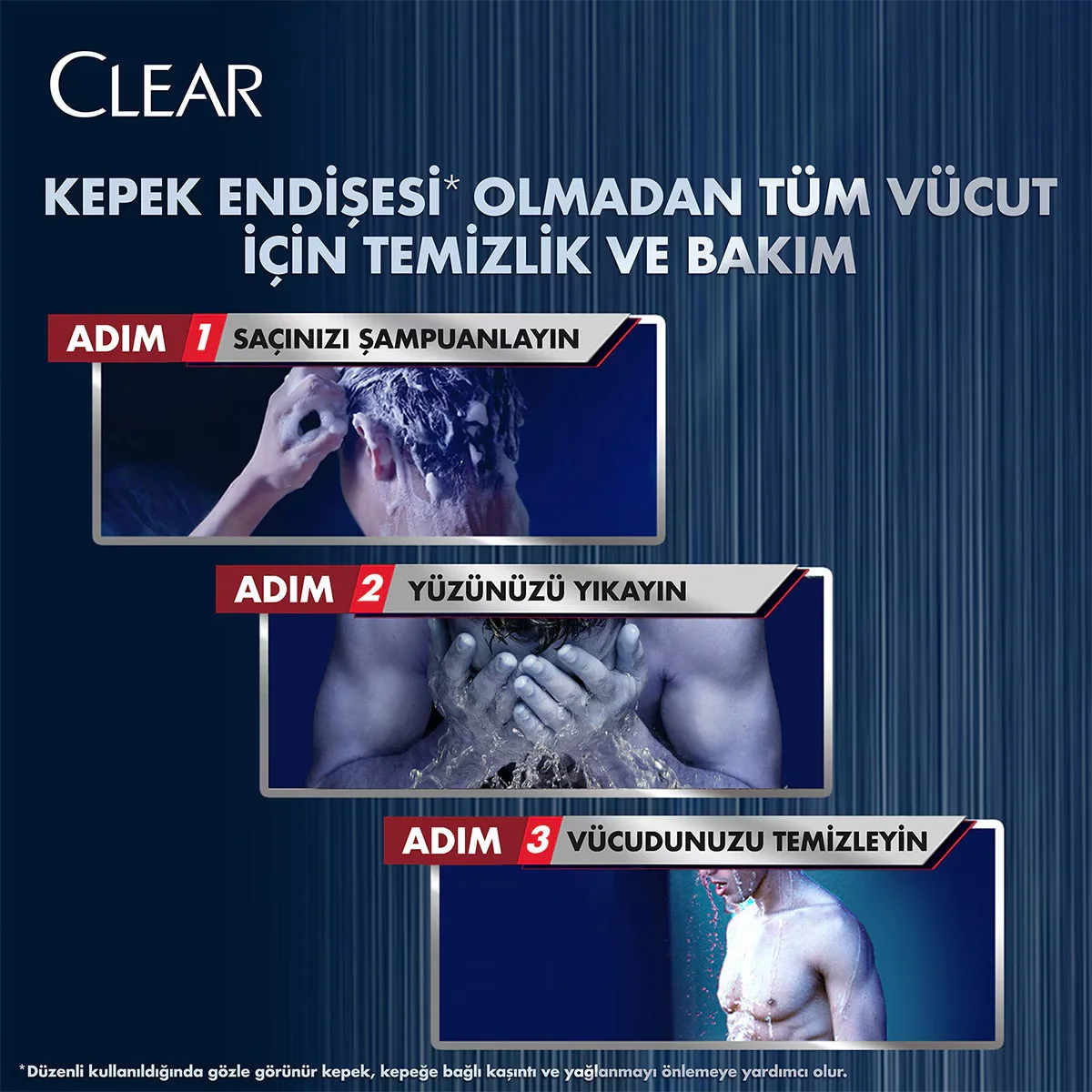 Clear Men 3-in-1 Aktivkohle Shampoo &amp; Duschgel 350ml