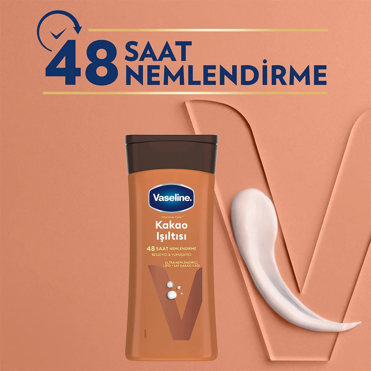 Vaseline لوشن فازلين للجسم بخلاصة الكاكاو للبشرة الجافة والمشرقة 200 مل
