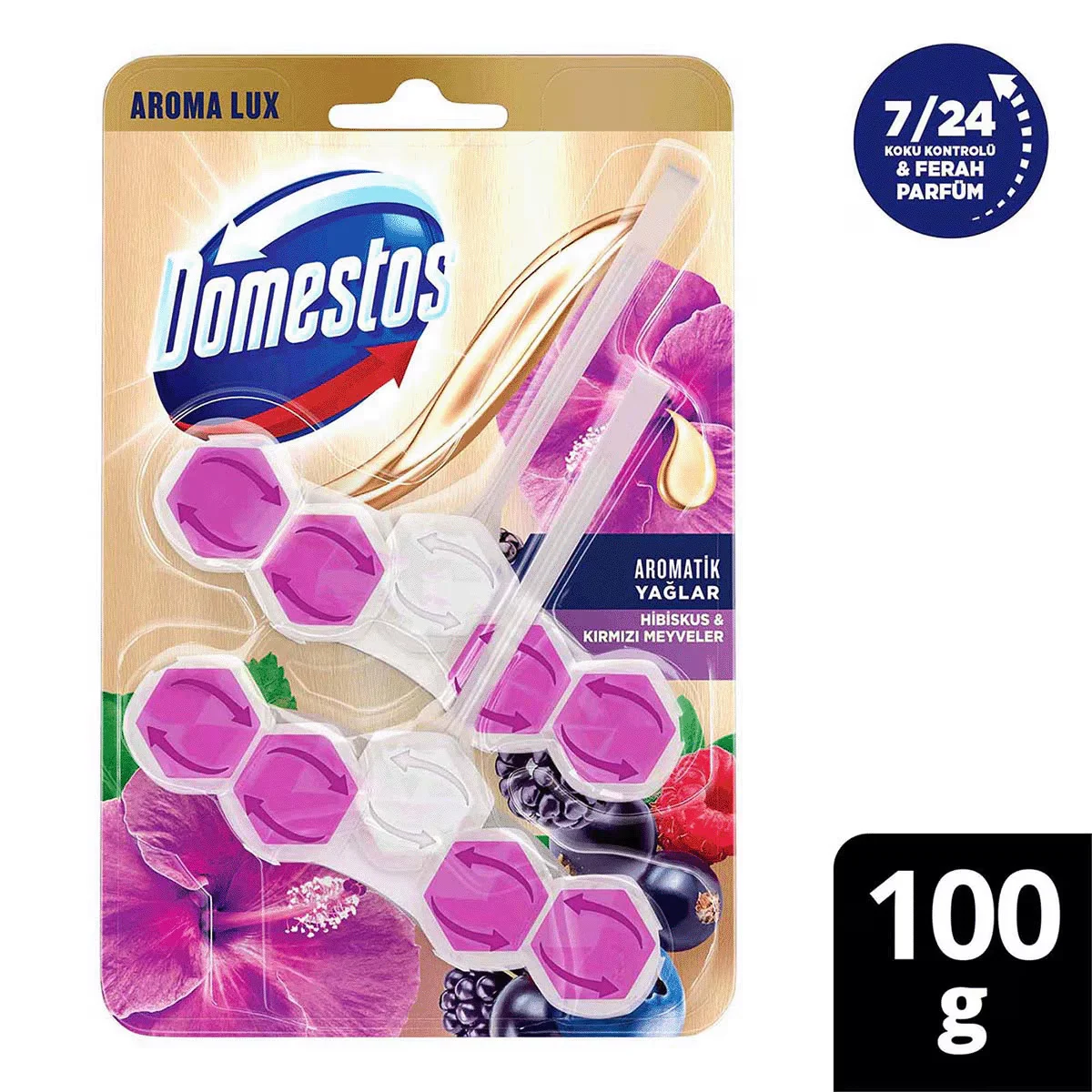 Domestos Toilet Block Aroma Lux Hibiscus & Red Fruits 100 gr
