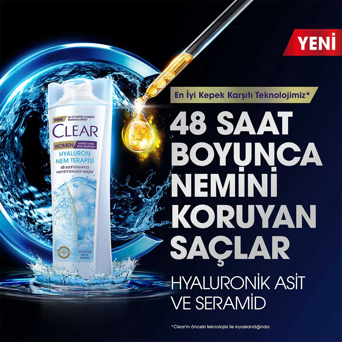 Clear Women Hyaluron Feuchtigkeit Anti-Schuppen Shampoo 350ml