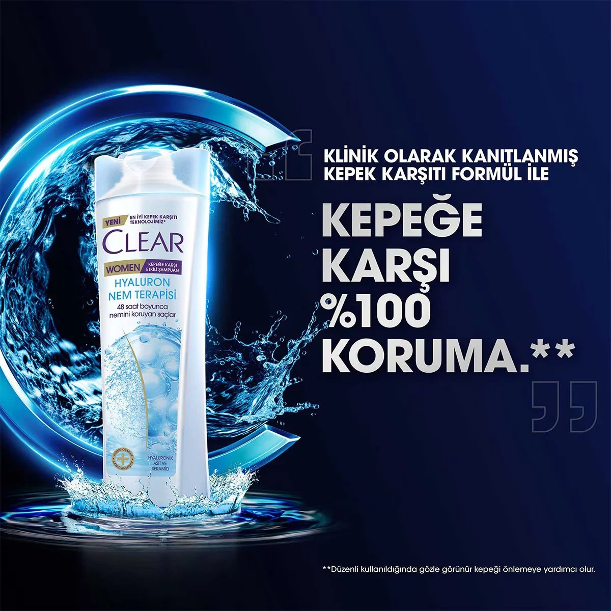 Clear Women Hyaluron Feuchtigkeit Anti-Schuppen Shampoo 350ml