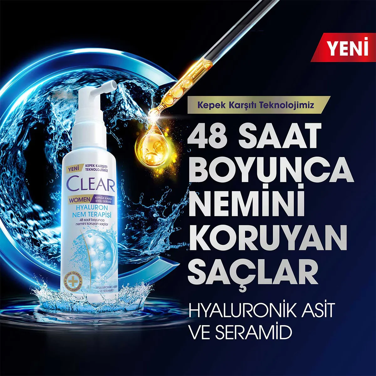 Сыворотка для волос Clear Women против перхоти Эффективная 90 мл