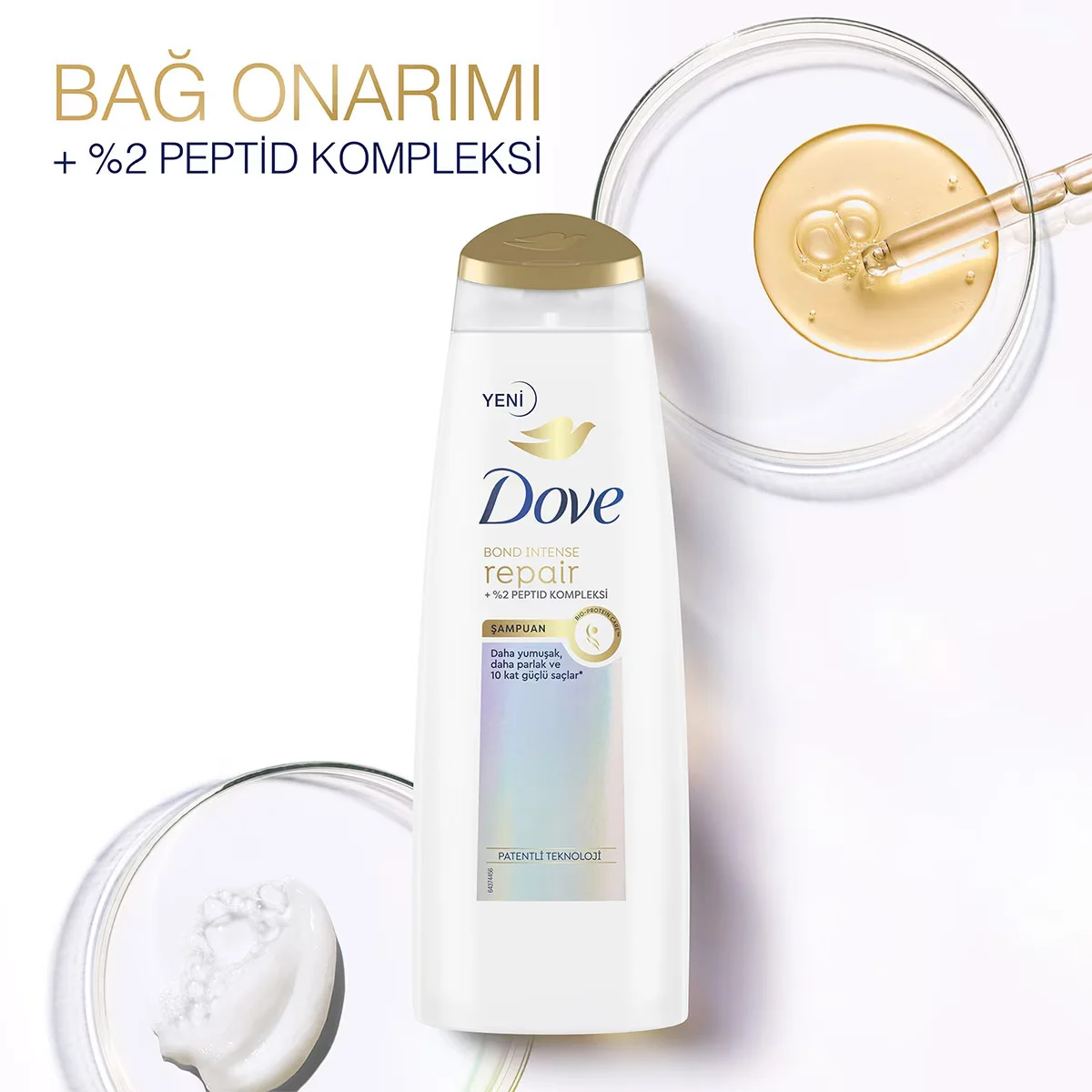 Dove Hair Care Shampoo Bond Intense Repair + Peptide Complex 400 ml