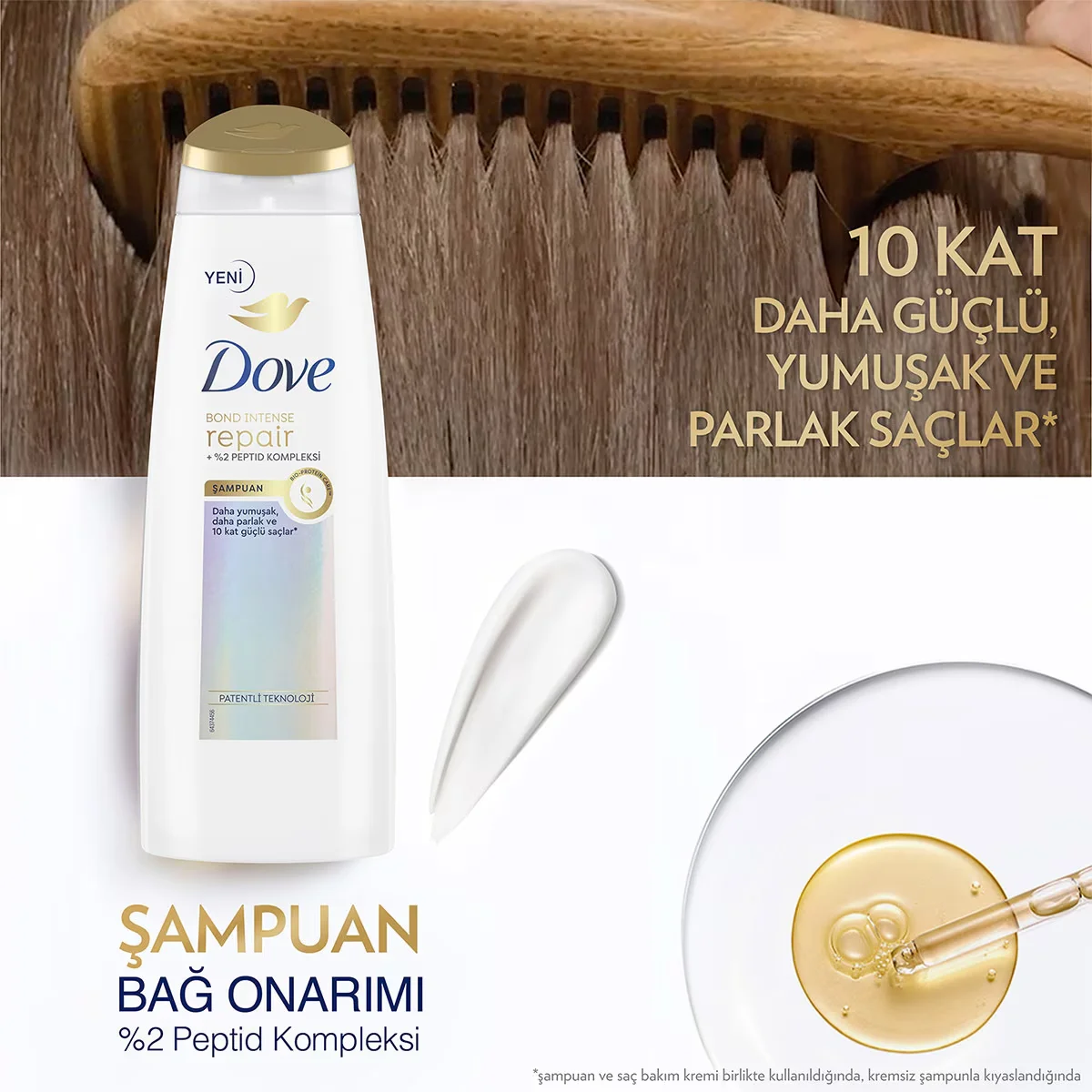Dove Hair Care Shampoo Bond Intense Repair + Peptide Complex 400 ml