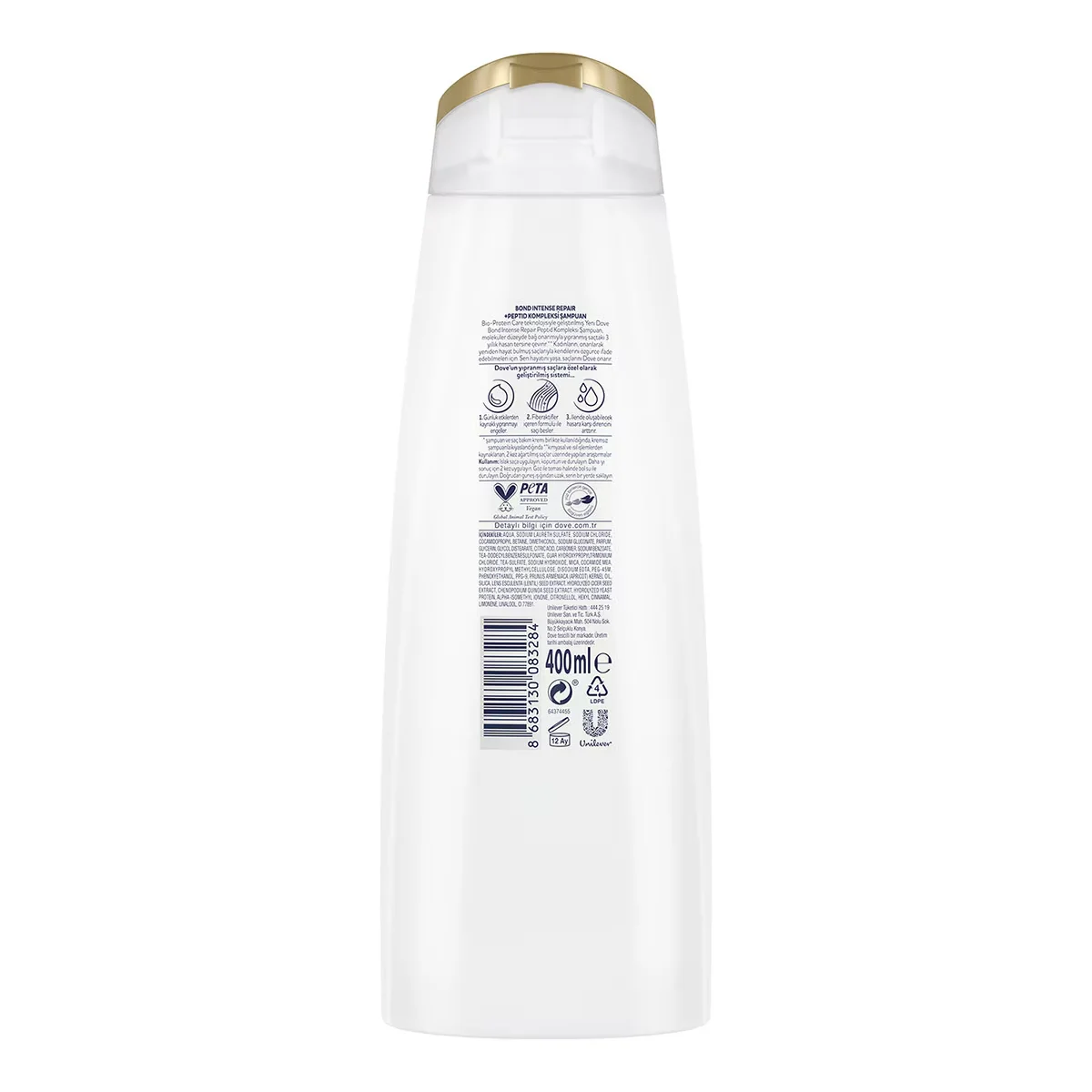 Dove Hair Care Shampoo Bond Intense Repair + Peptide Complex 400 ml