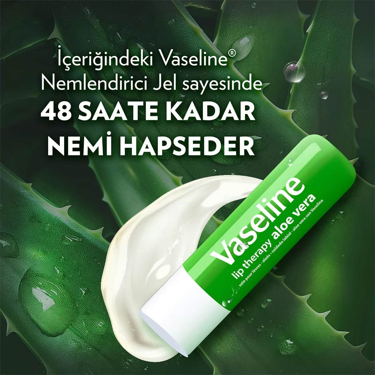 Vaseline Lip Therapy Lip Care Cream Aloe Vera 4.8 gr