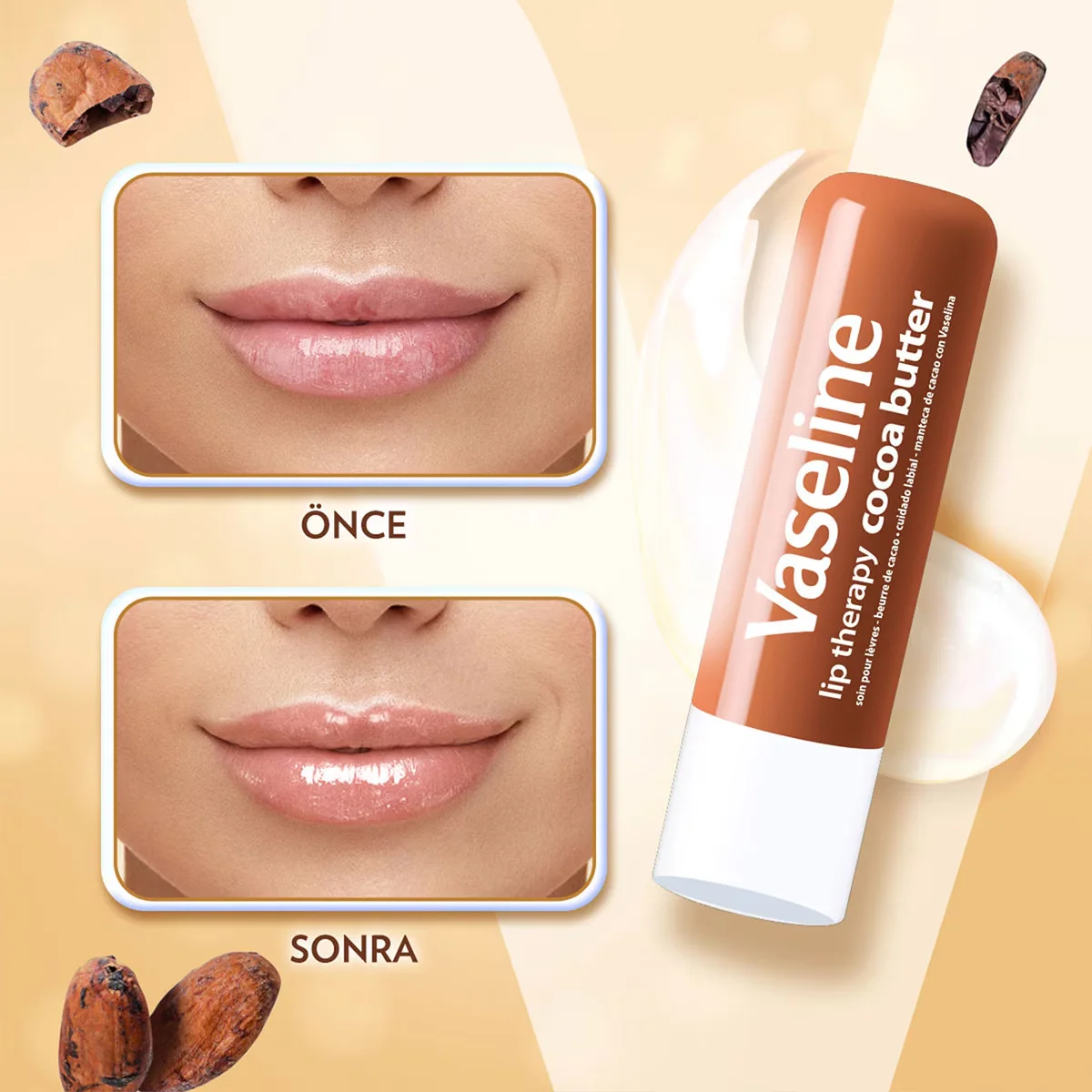 Vaseline كريم فازلين للعناية بالشفاه بزبدة الكاكاو 4.8 جرام