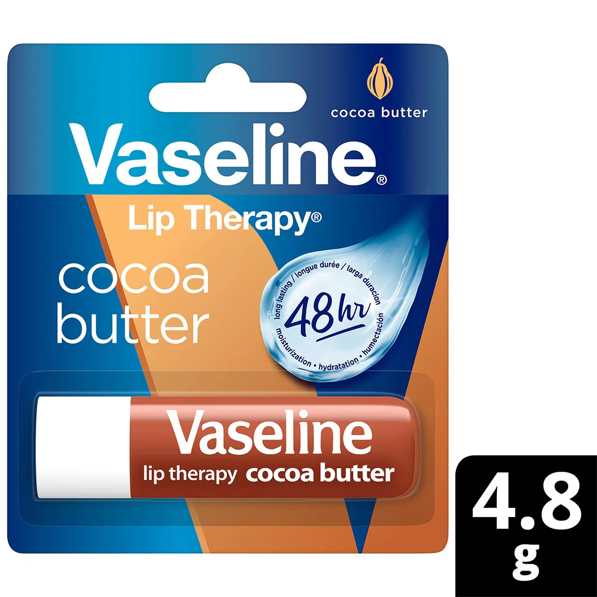 Vaseline كريم فازلين للعناية بالشفاه بزبدة الكاكاو 4.8 جرام