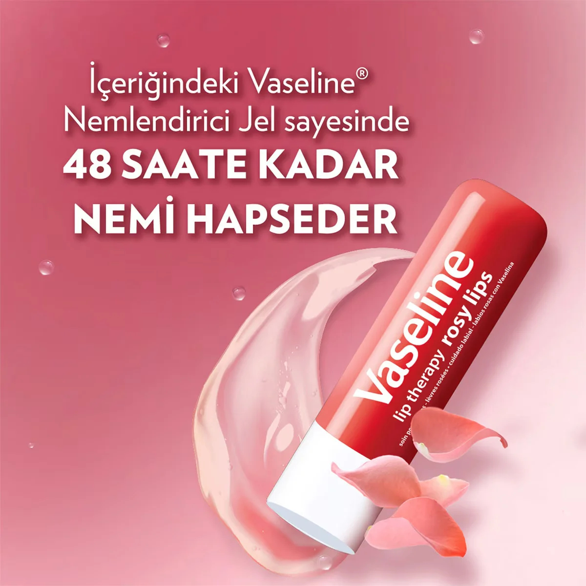 Vaseline Rosy Lips Lippenpflegecreme - Feuchtigkeit &amp; Glanz 4,8g