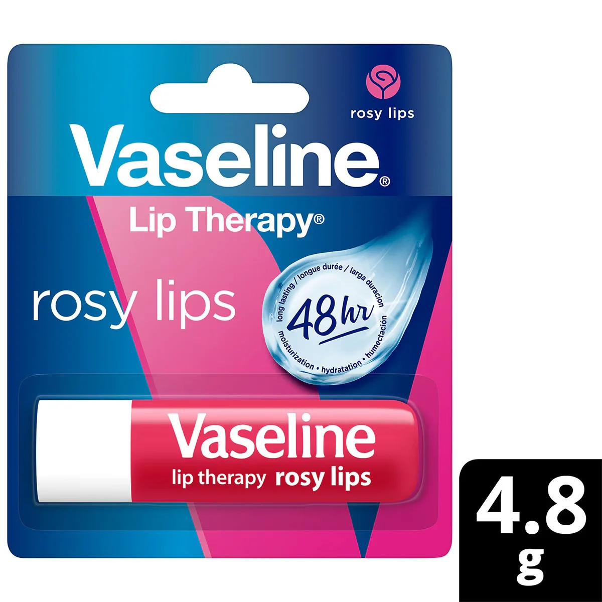 Vaseline Rosy Lips Lippenpflegecreme - Feuchtigkeit &amp; Glanz 4,8g