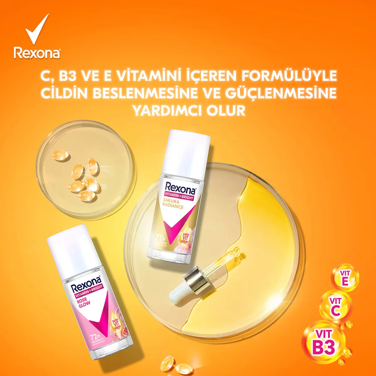 Rexona Vitamin + Bright Women's Roll-on Deodorant Sakura Radiance 45 ml