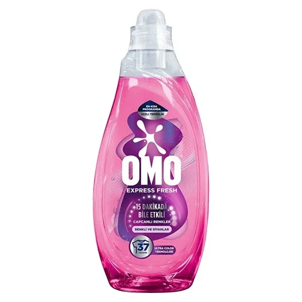 Omo Express Fresh Liquid Detergent Vibrant Colors Colored and Black 1480 ml