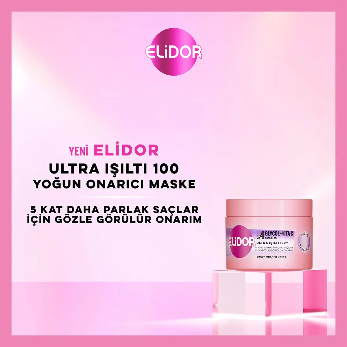 Elidor قناع الإصلاح المكثف من إليدور، لمعان فائق، إشراقة مكثفة، 220 مل