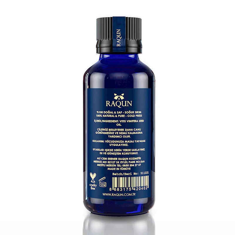 Raqun زيت بذور العنب العطري من راكون ٥٠ مل للعناية الطبيعية بالبشرة