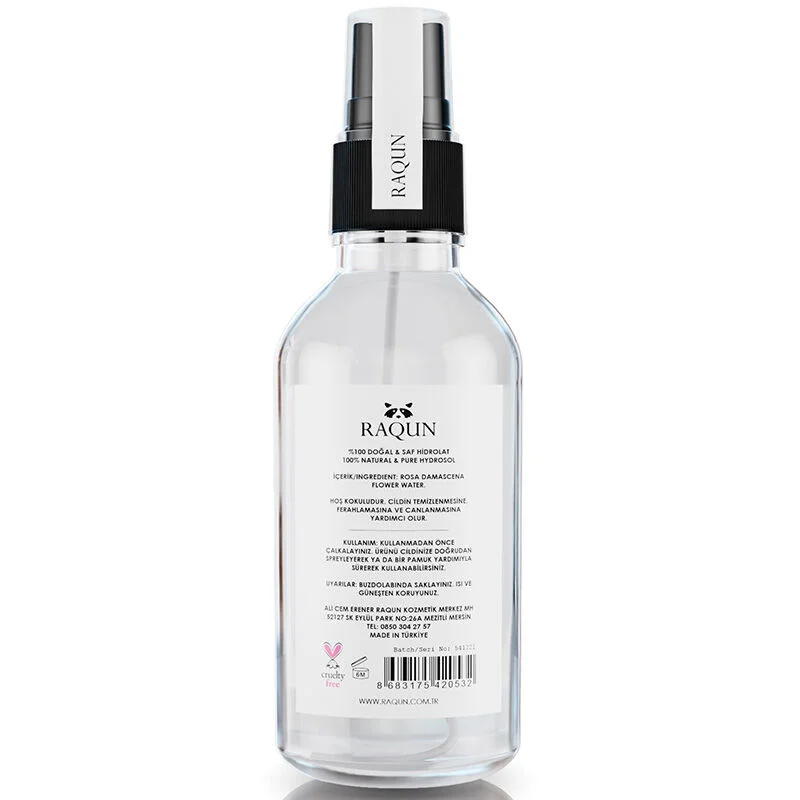 Raqun 100% Natural Rose Water - 100ml Hydrating Toner