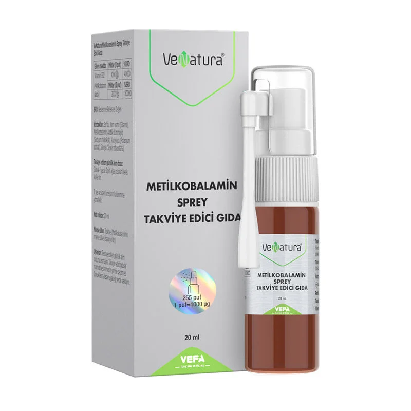 VeNatura B12 Methylcobalamin Spray | Energie- &amp; Stimmungsbooster 20ml