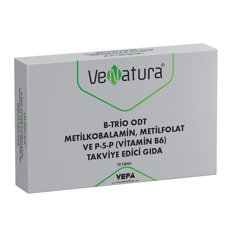 VeNatura B-Trio ODT: Methylcobalamin, Folat &amp; P-5-P 30 Tabletten