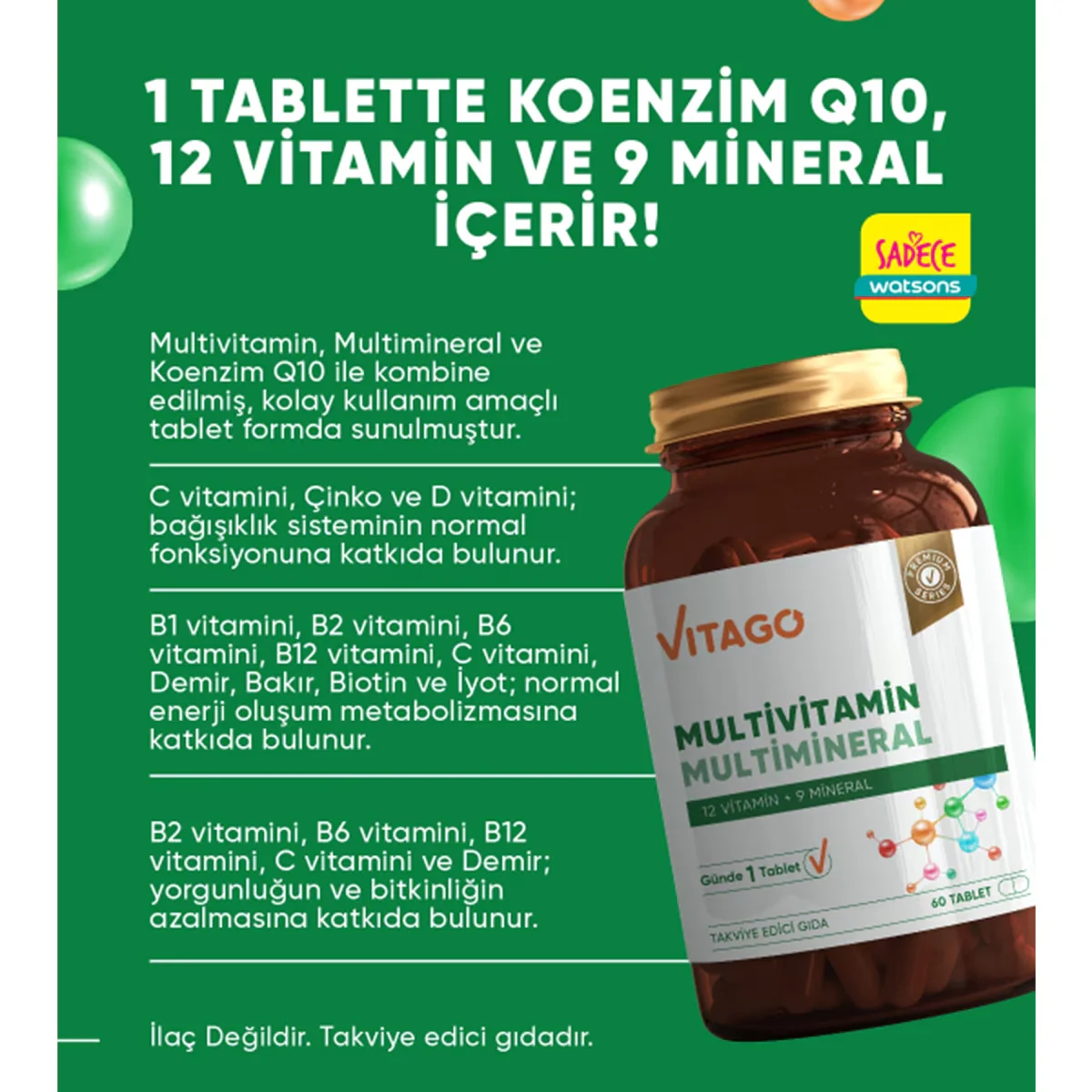 Vitago Multivitamin, Multimineral, Coenzym Q-10 Tabletten