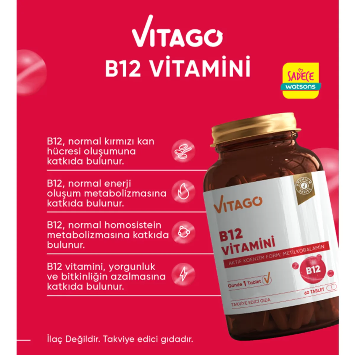 Vitago Vitamin B12 500 mcg Tabletten