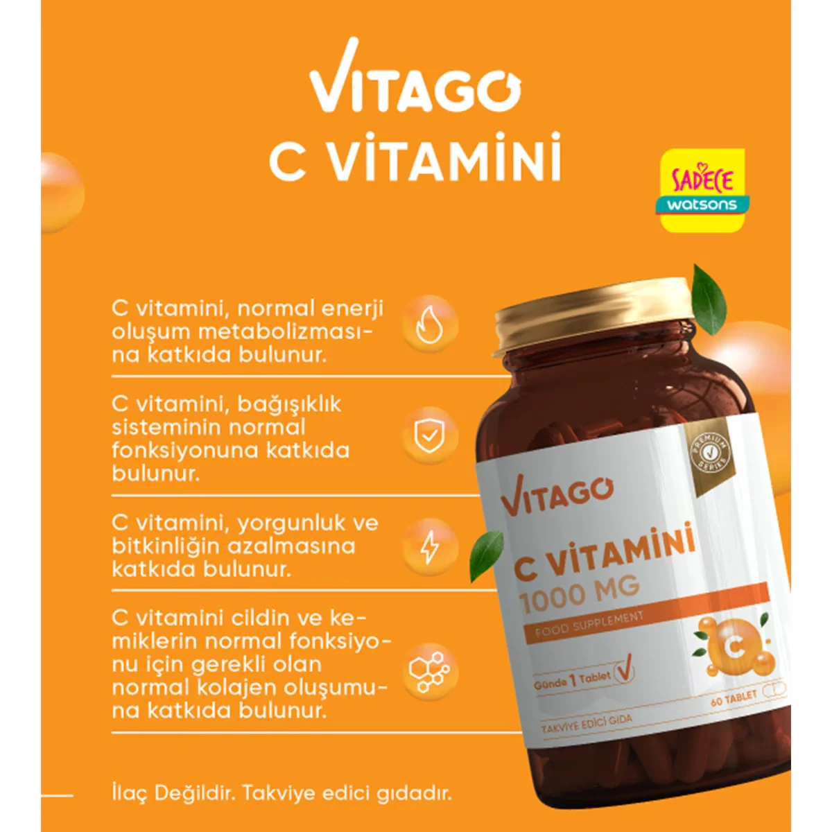 Vitago Vitamin C 1000 mg Tabletten 60 Stück