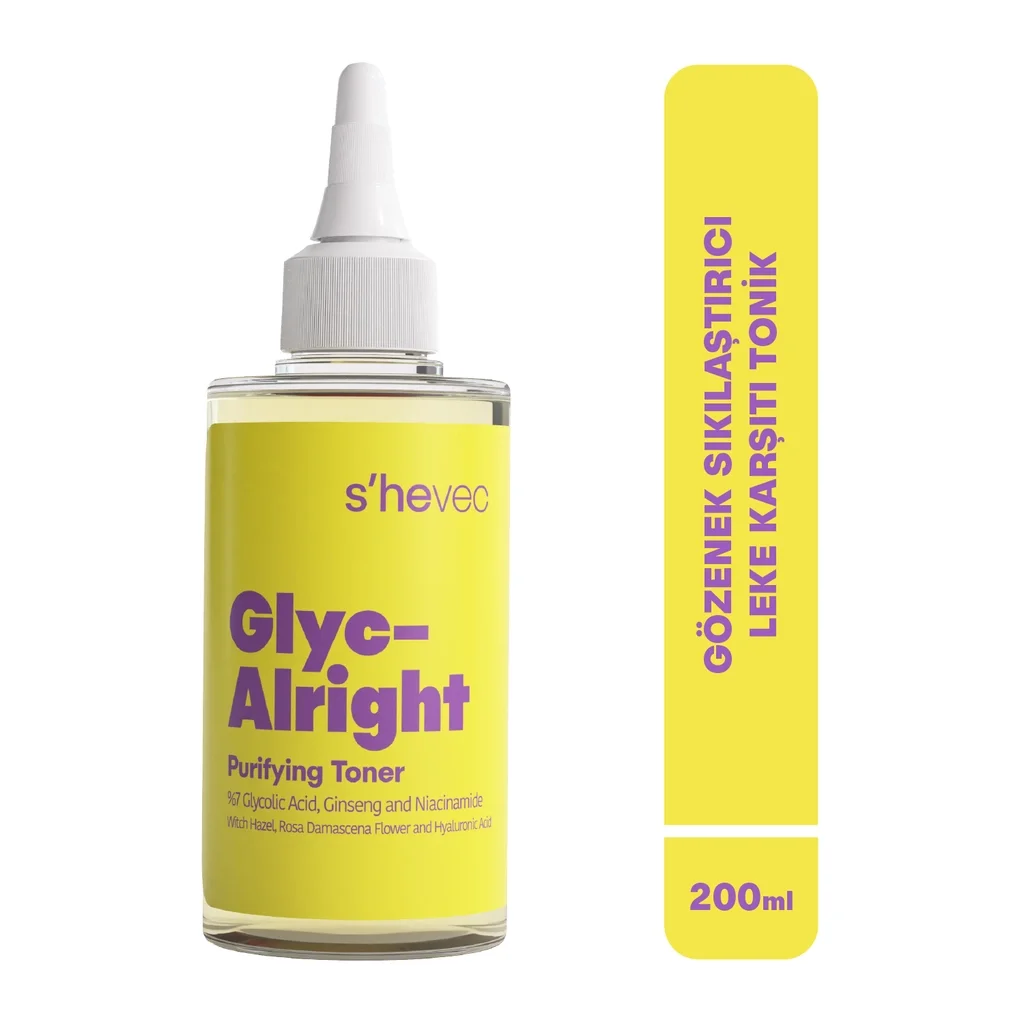 She Vec Glyc-alright -7 glycolic Acid + Ginseng + Niacinamide 200 ml