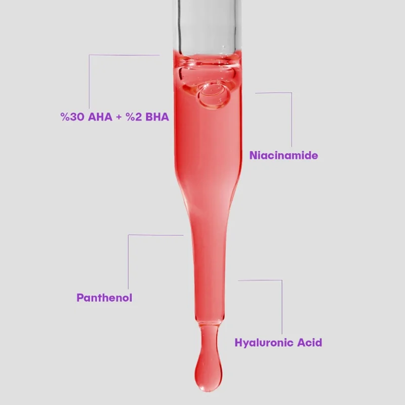 She Vec AHA+BHA Rotes Samt Gesichtspeeling Lotion 30 ml