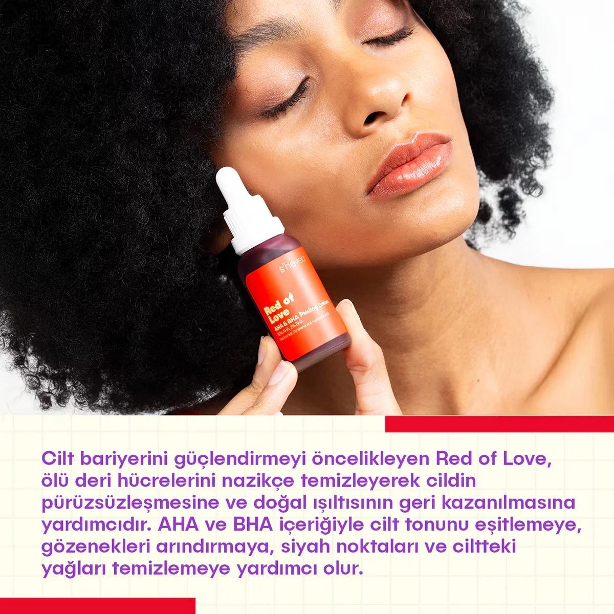 Пилинг для лица She Vec Red Of Love AHA + BHA 30 мл