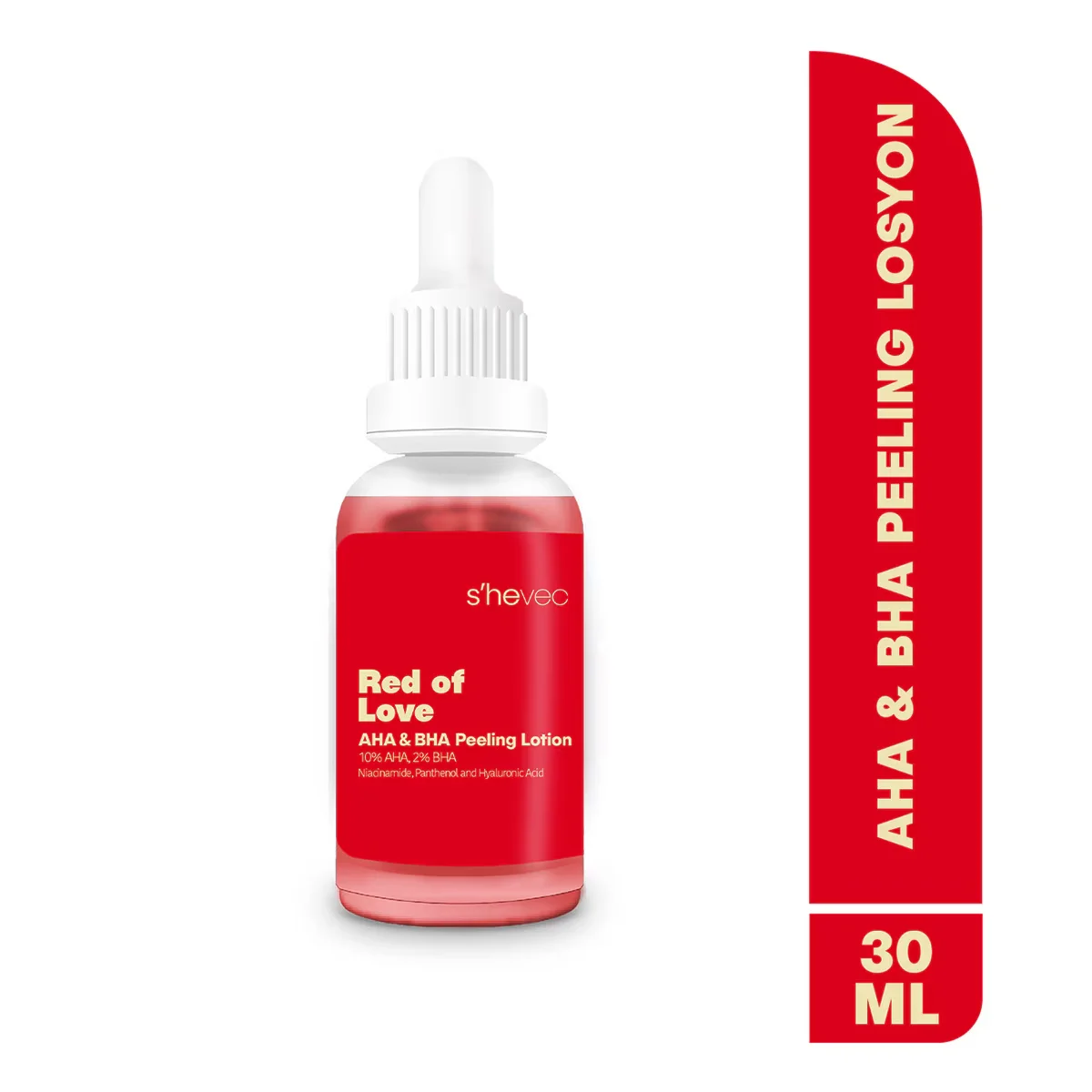 She Vec Red Of Love Aha+ Bha Facial Peeling 30 ml