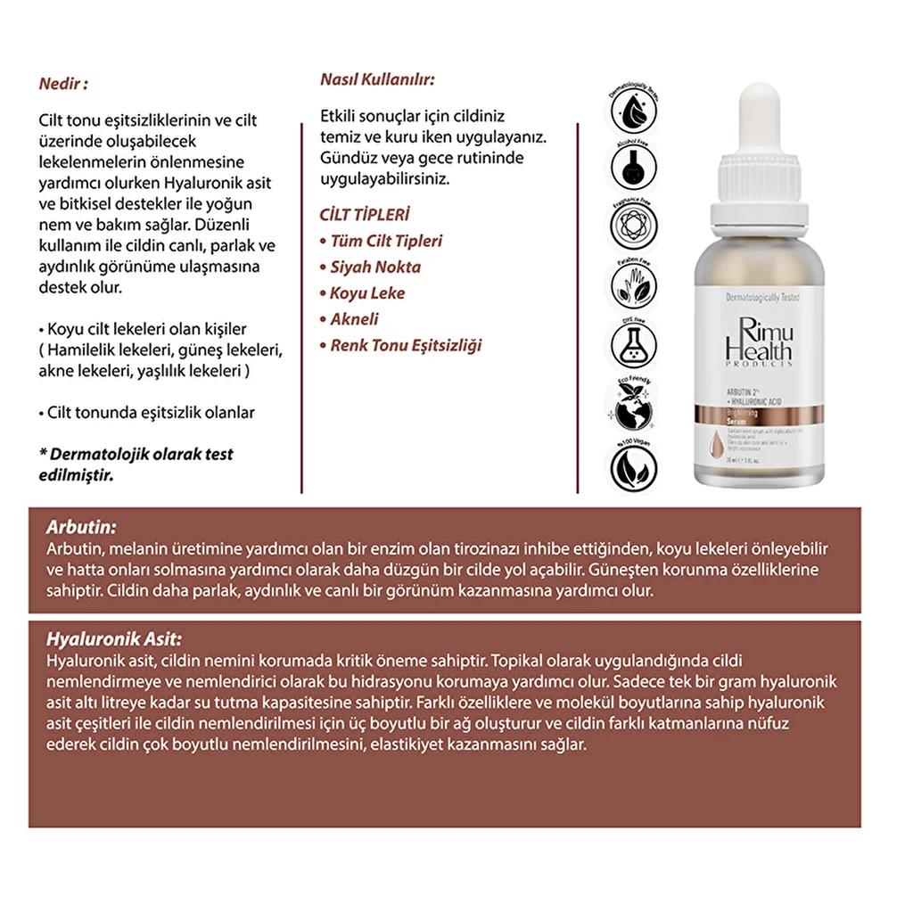 Rimu Health Arbutin Serum 30ml