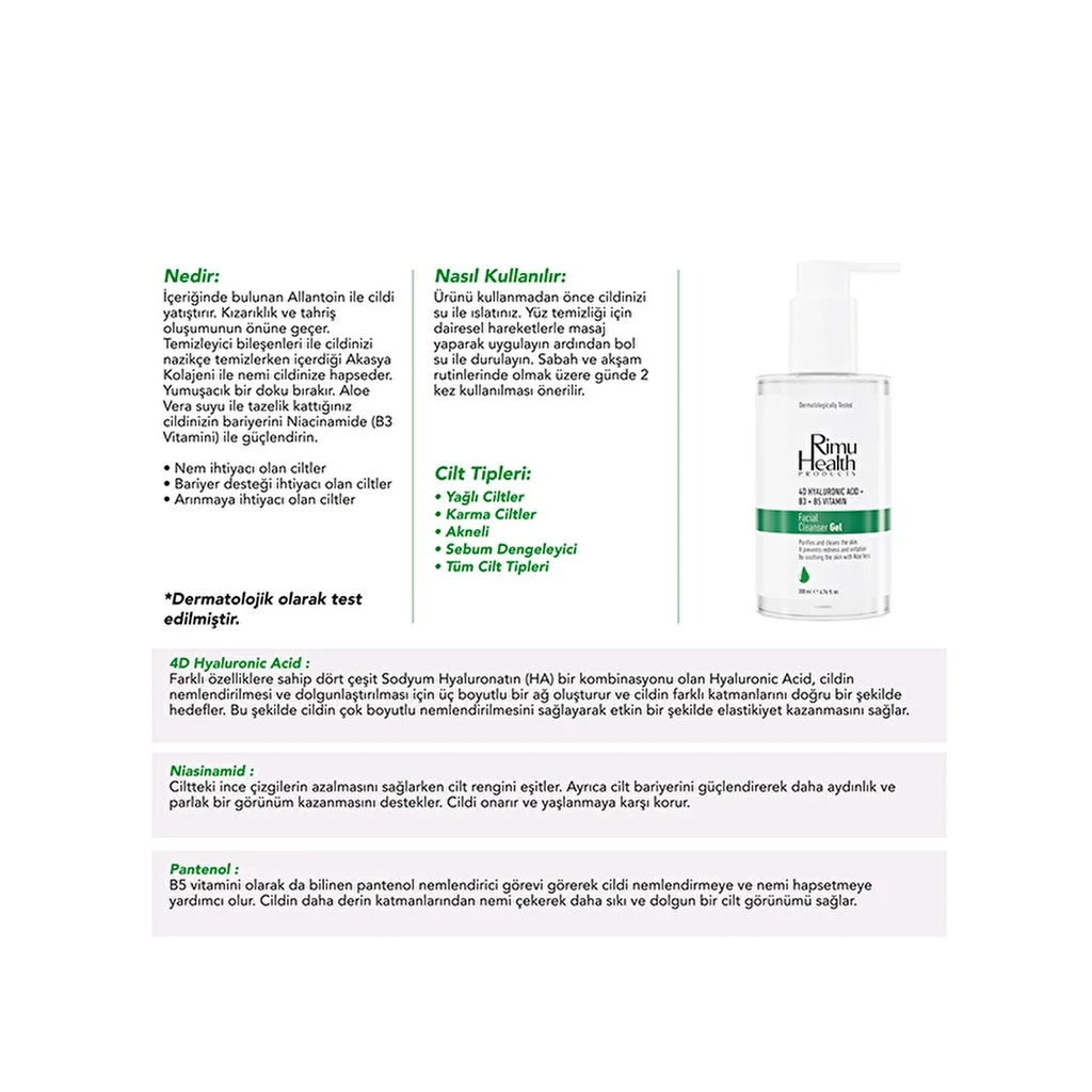 Rimu Health 200ml Feuchtigkeitsspendendes Gesichtsreinigungs-Gel