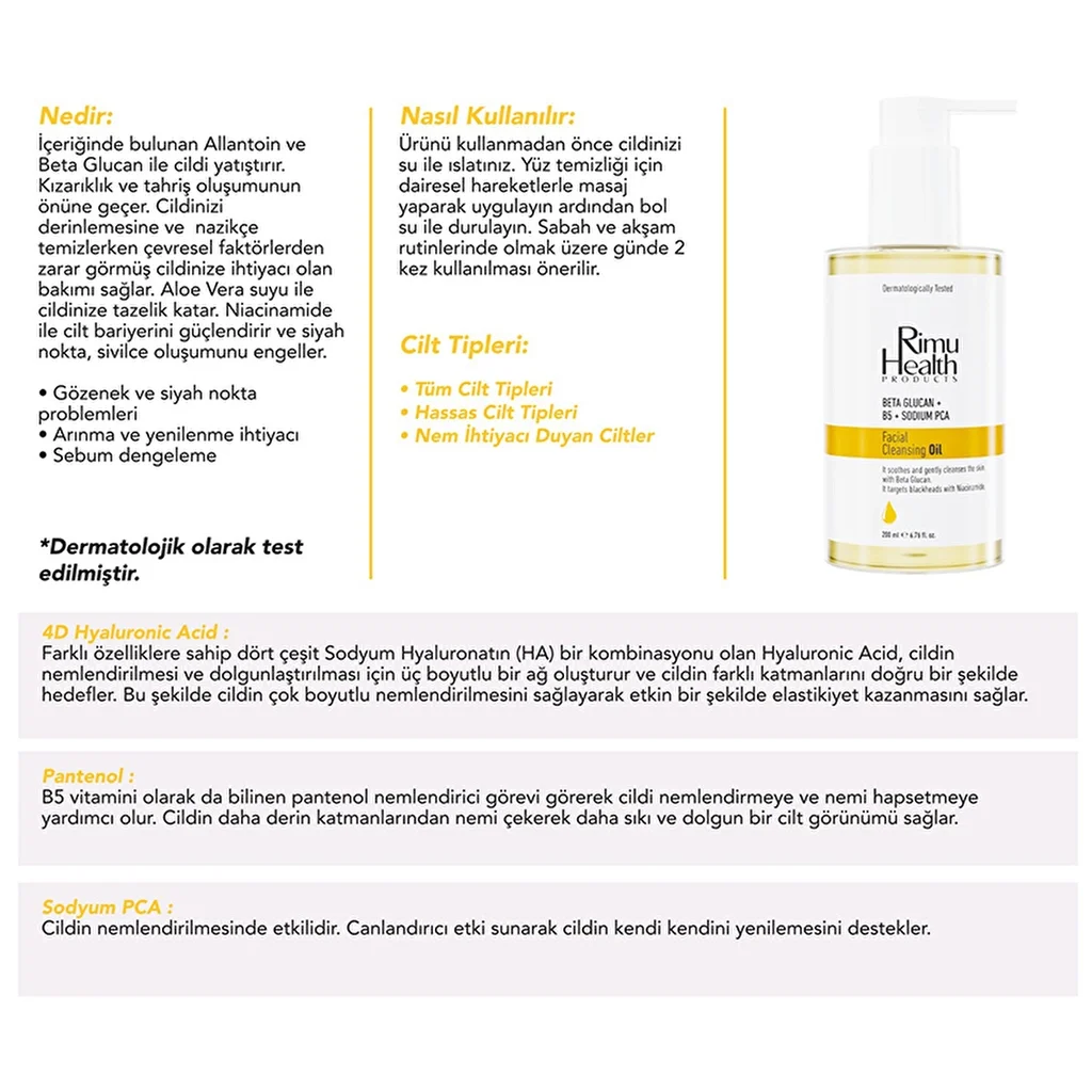 Rimu Health Anti-blackhead Purifying Facial Cleansing Oil 200 ml